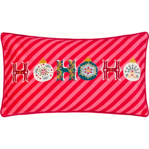 Ho Ho Ho Velvet Piped Cushion
