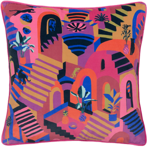 Eivissa Embroidered Velvet Cushion