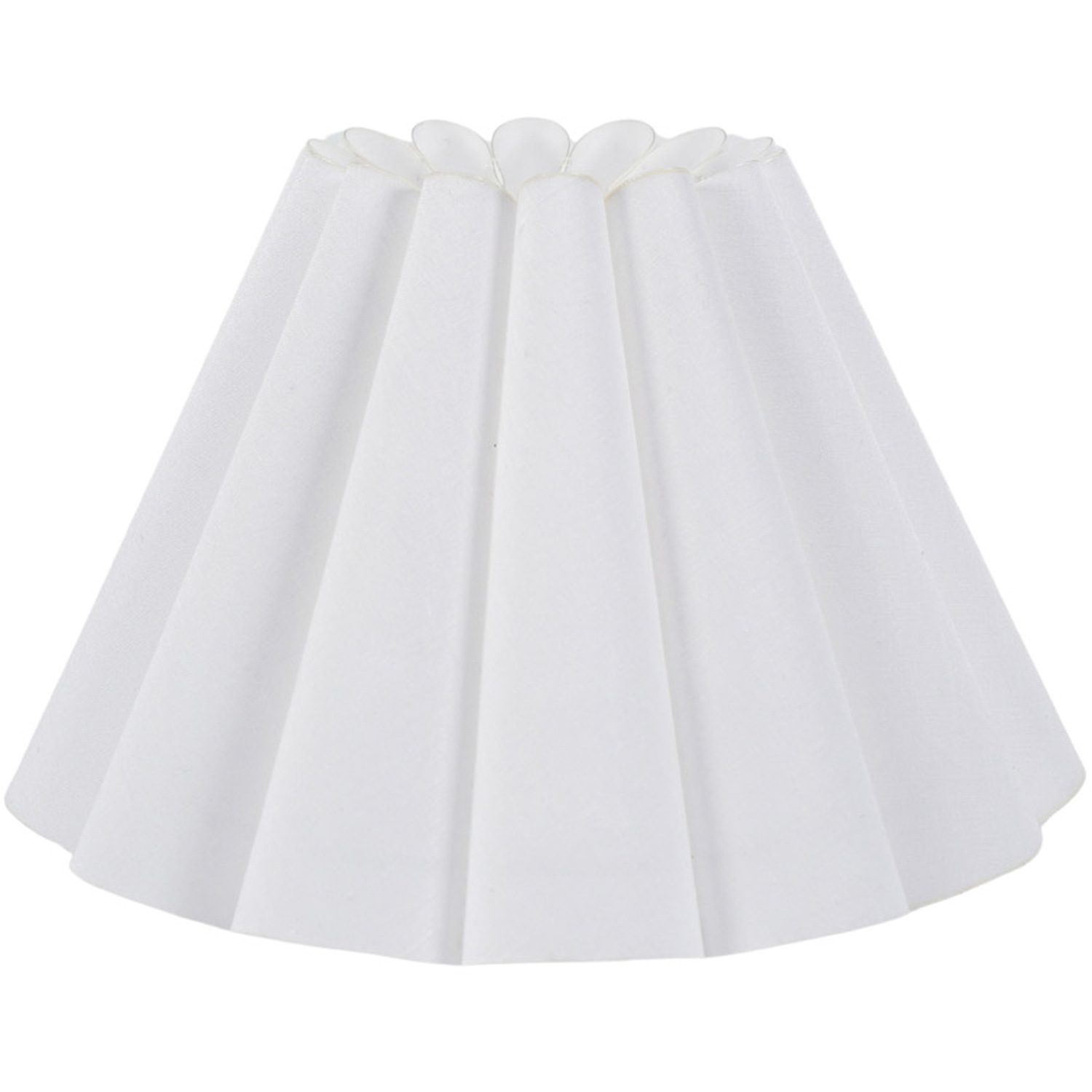 Image of Lauren Fabric Pleated Scallop Edge Tapered&hellip;