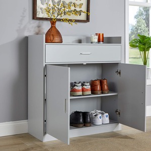 Grey Home Source Novara 2 Door Shoe Storage Cabinet shot 6779924