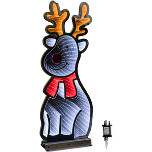Infinity Standing Christmas Reindeer with Metal Base and LEDs