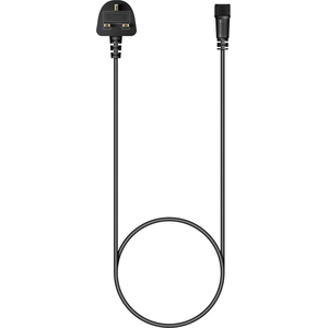 2m Cable Mains Black Rubber IP65