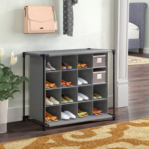 4-Tier Shoe Rack with 16 Cubes