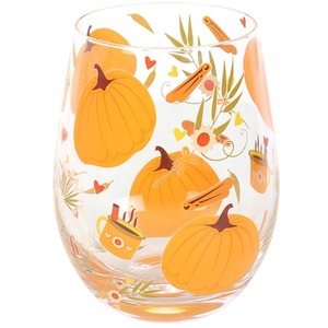 Autumn Days Print Stemless Glass Tumbler