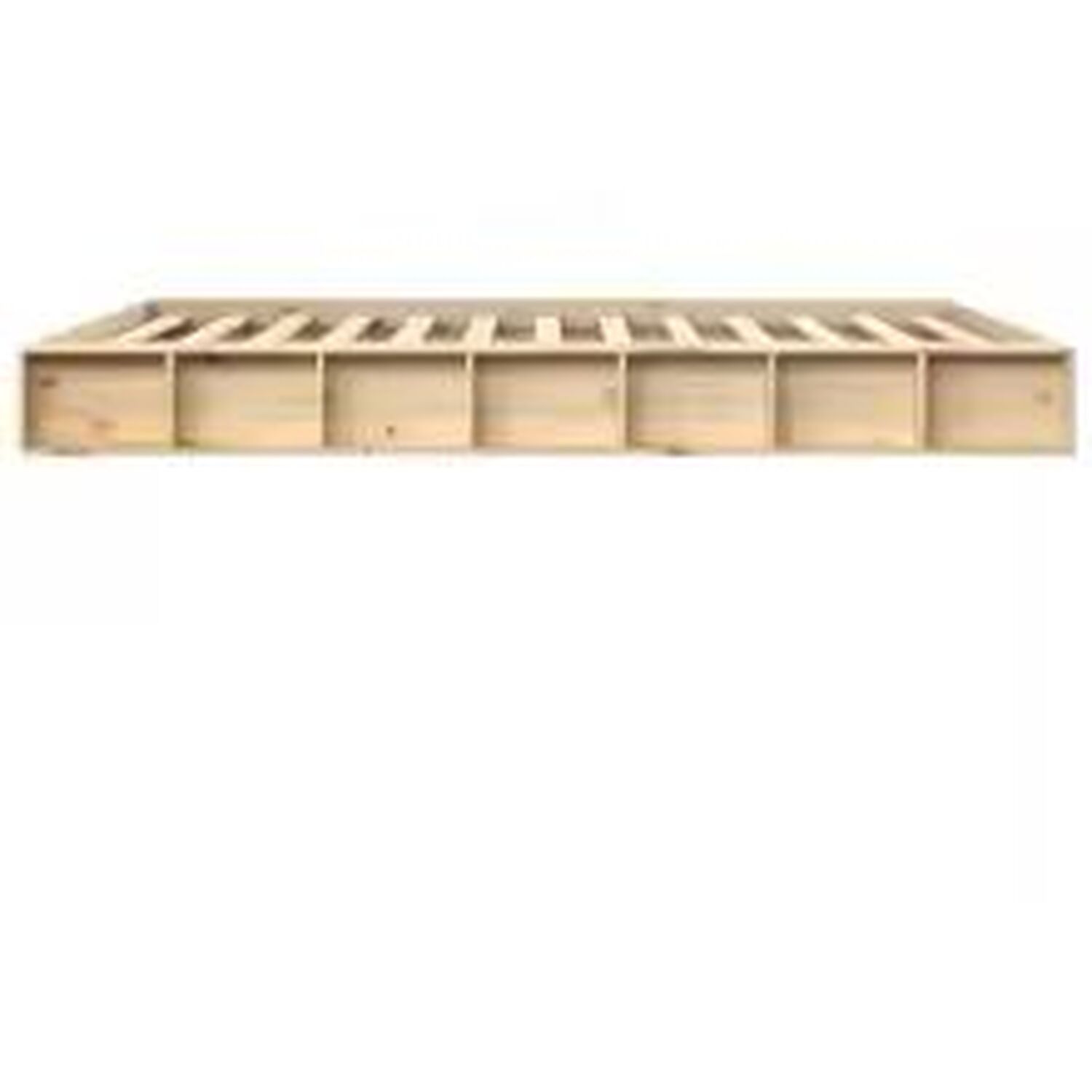 King Solid Wood Bed Frame Sturdy - Brown