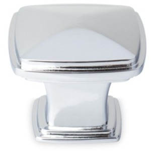Polished Chrome Cabinet Square Layered Knob