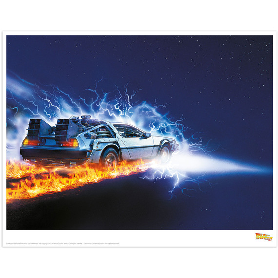 Back to the Future DeLorean Limited Edition Art Print