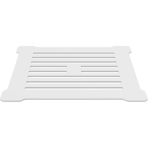 Resin Slimline Shower Tray Grill Waste White