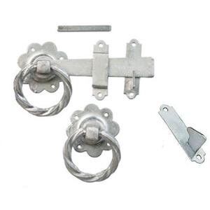 Gate Ring Twisted Latch Pack Galvanised Finish