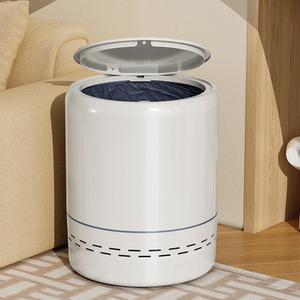 Livingandhome 12.3L White Bagging Rubbish Bin with Lid