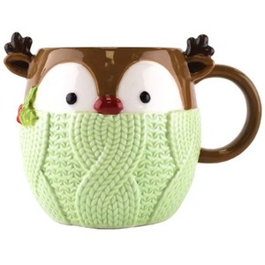 Ceramic Reindeer With Jumper Mug