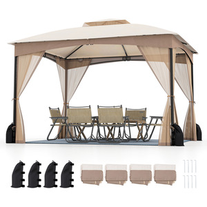 365 x 300 cm Patio Gazebo with Netting Walls