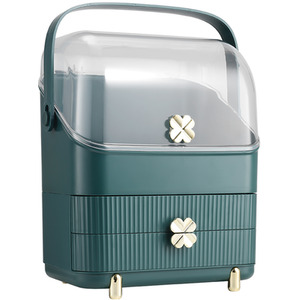 Livingandhome Makeup Organiser with Lid and Drawers