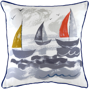 Nautical Sailboats Cushion 43 x 43cm
