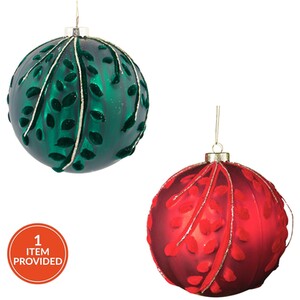 Flocked Detail Bauble