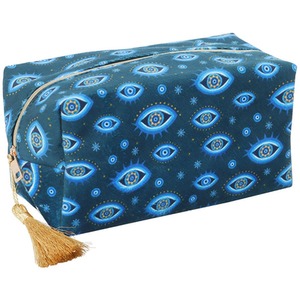All Seeing Eye Print Velvet Makeup Bag