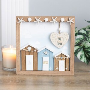 Ocean Air Salty Hair Beach Hut Wall Plaque
