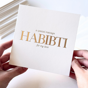 Luxury Special Message Card  Habibti Love