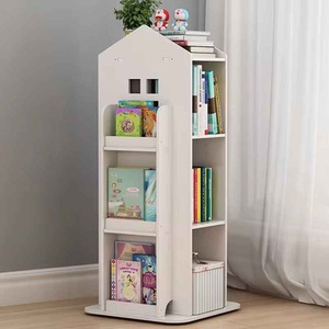 Breeins Kids House Frame Rotating Bookshelf Storage