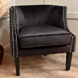 Velvet Studded Accent Chair
