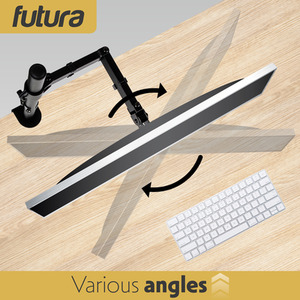 Futura Single Monitor Arm Desk Mount Adjustable Stand for 13-32 Inch Screens