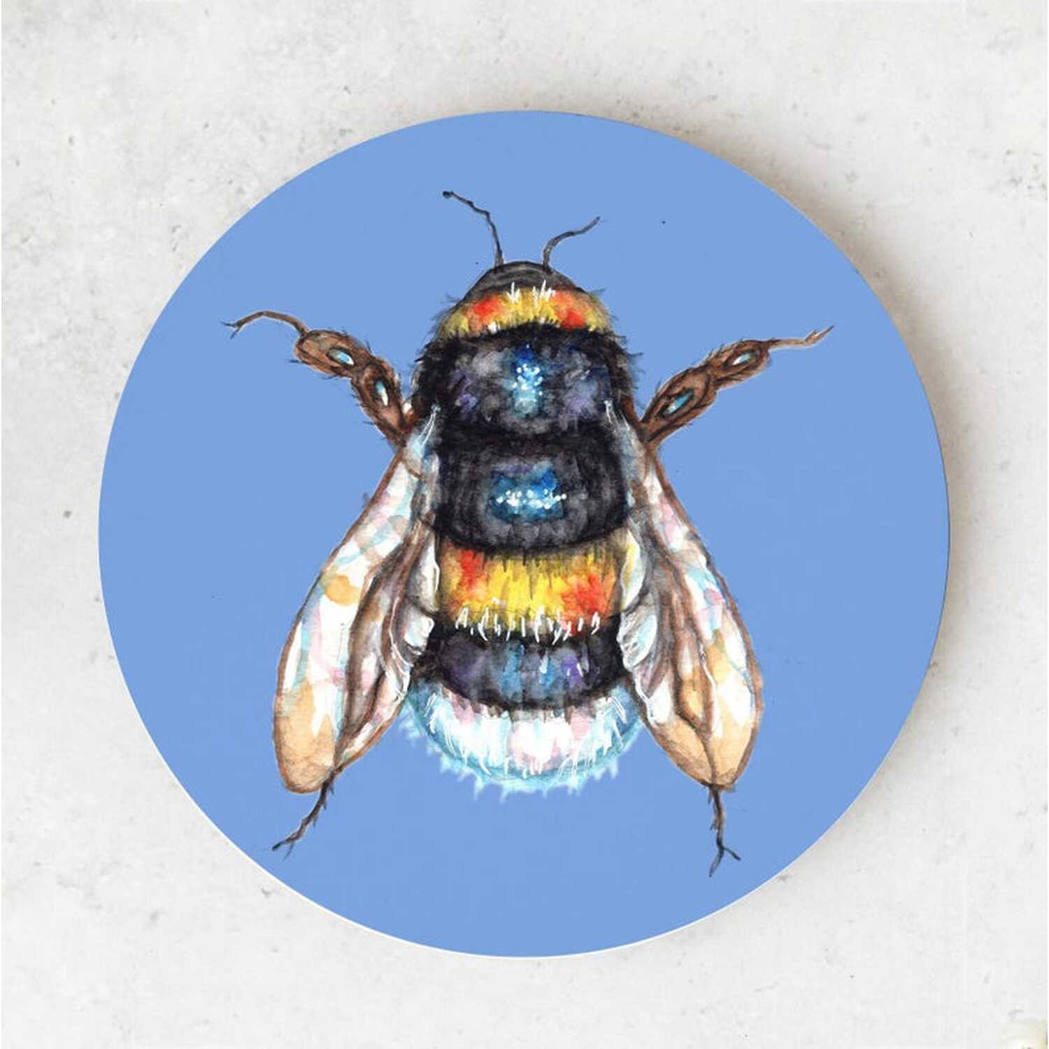 Image of Bumble Bee Coasters - Blue