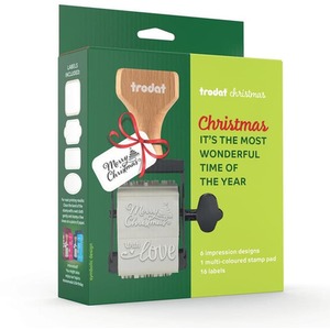 Trodat Christmas Stamp Set - 6 Festive Messages and Ink Colours