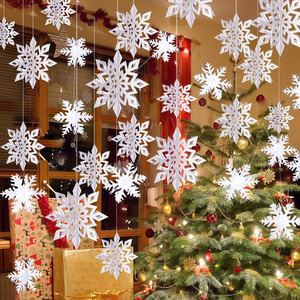 Christmas Hanging Snowflake Decorations