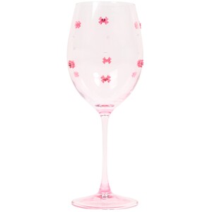 Bows and Pearls Lustre Wine Glass