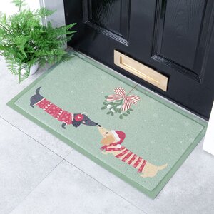 Christmas Sausage Dogs Doormat