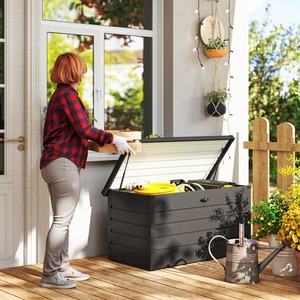 Outsunny 311L Garden Storage Box with Lockable Lid