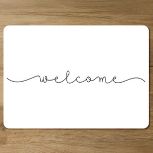 Text Welcome Designer Placemat Set