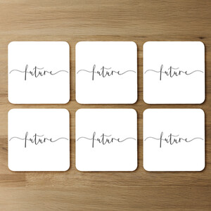 Text Future Designer Coaster Set