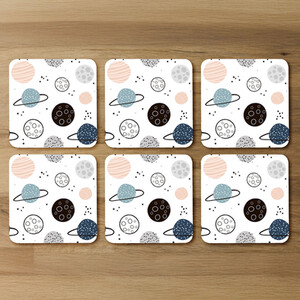 Child Hand Drawn Space Elements Coaster