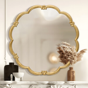 Antique Scalloped Bow Mirror