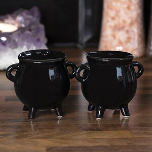 Fun Miniature Cauldron Cruet Set