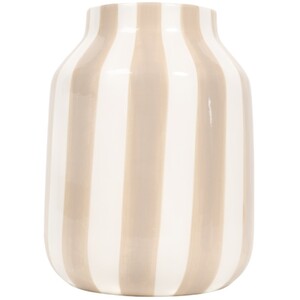 Alma Mushroom Striped Ceramic Vase