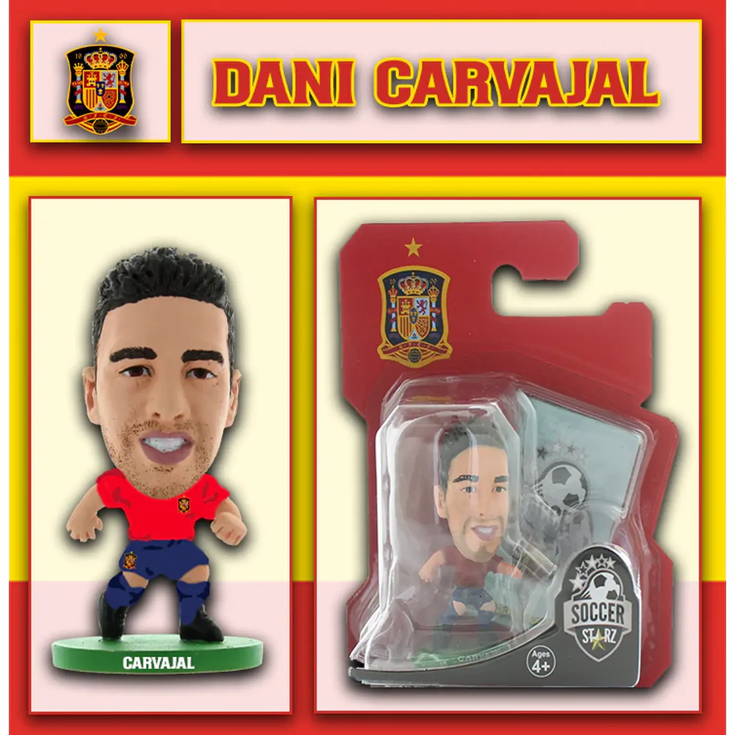 SoccerStarz Spain Daniel Carvajal - Home Kit 5cm Figure - Red