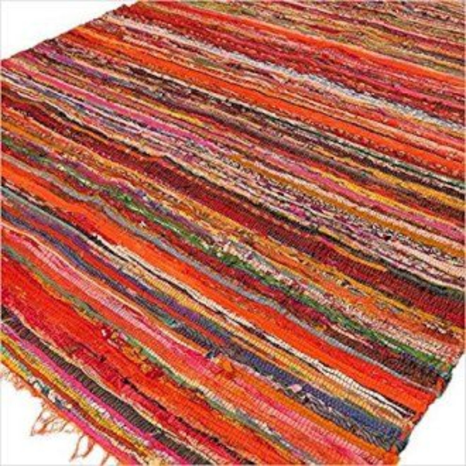 Vibrant Rag Rug Luxury Orange Rag Rug Soft Vibrant Home Accent