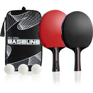 Baseline High Performance Set of Table Tennis Bats, 3 Balls  Compact Case