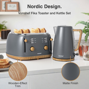 Fika Grey Kettle & toaster set