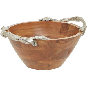 Vine  Acacia Wood Medium Round Bowl