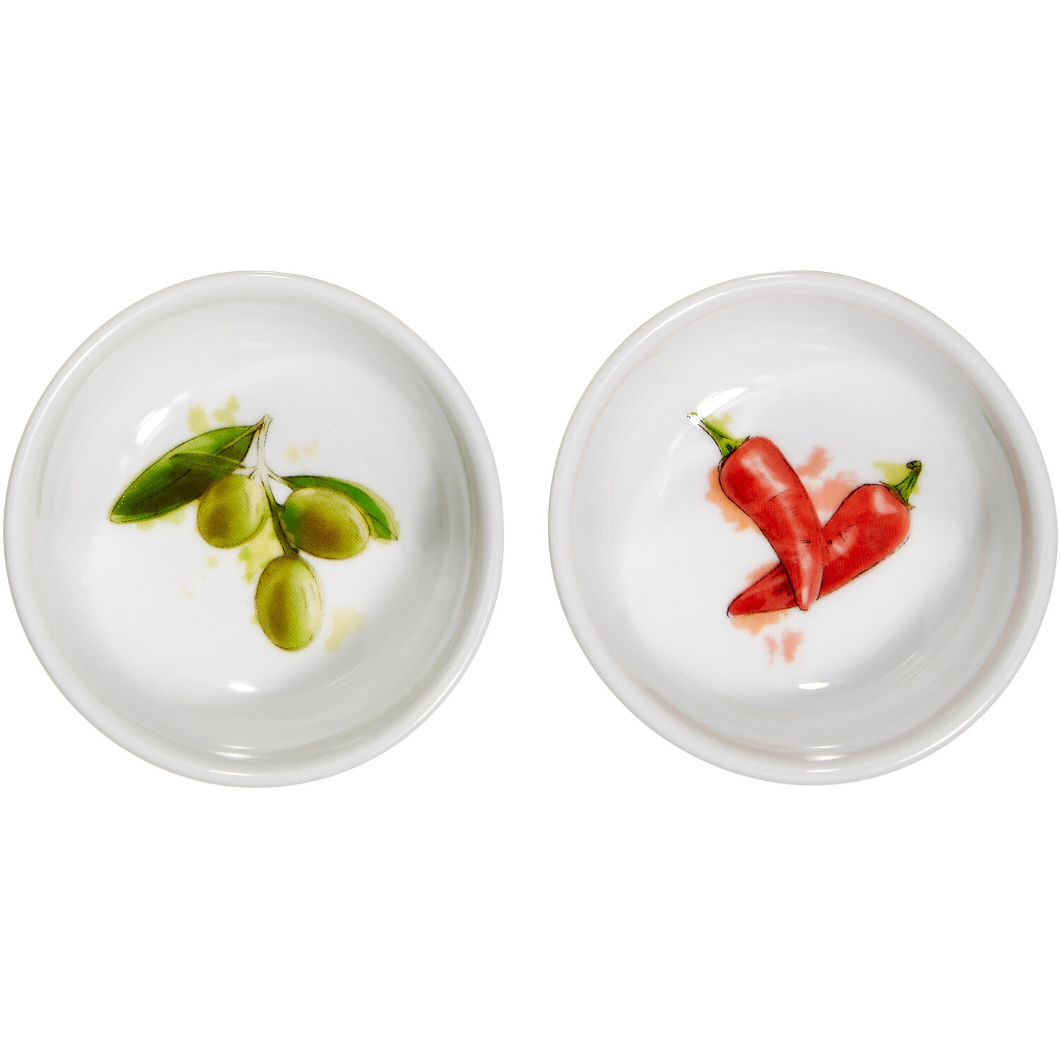 Italia Set Of Two Dipping Bowls - White