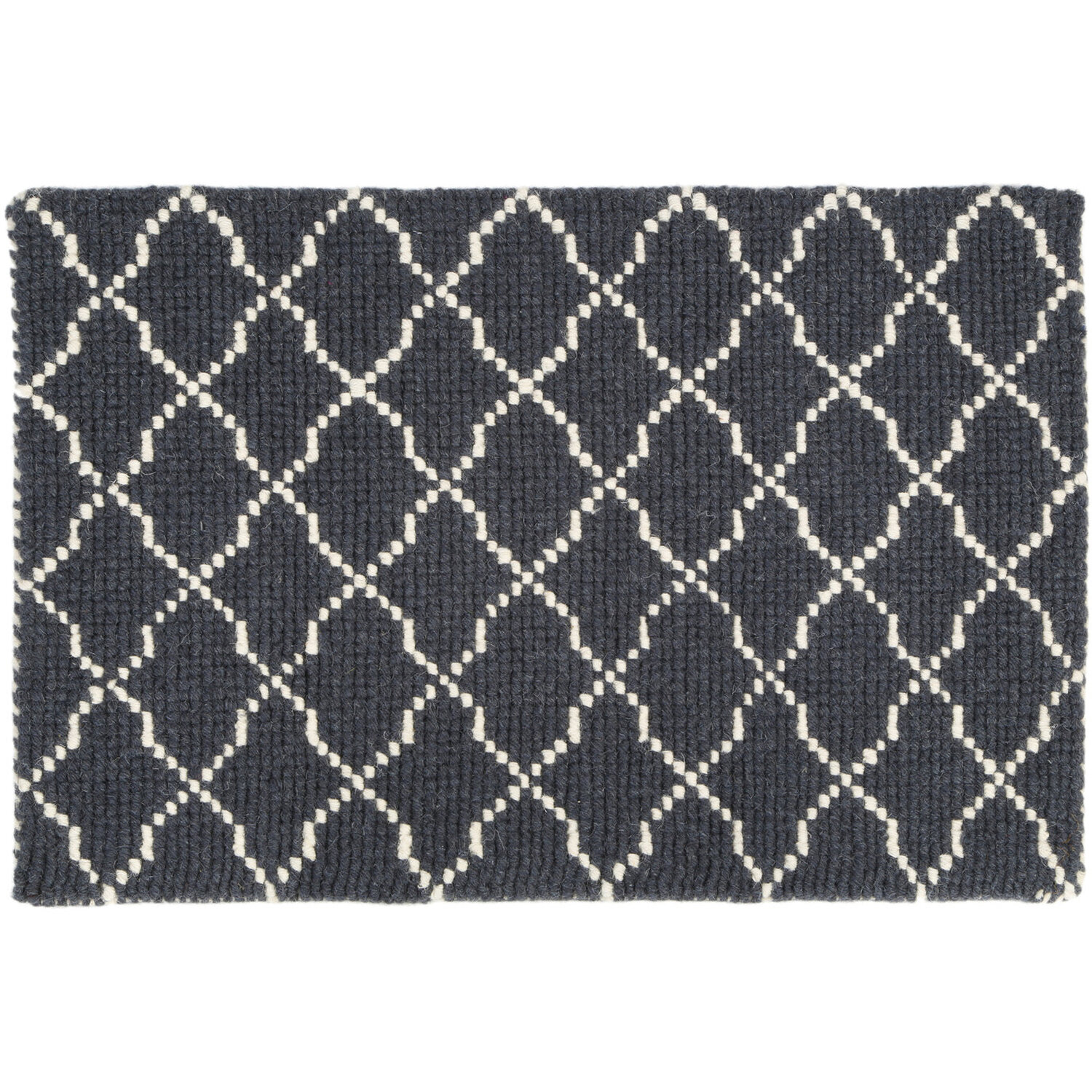 Bosie Kensington Townhouse Small Diamond Lattice Rug - Grey
