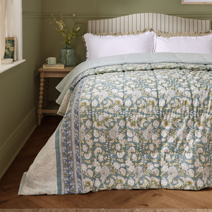 Annabelle 100% Cotton Floral Quilted Bedspread