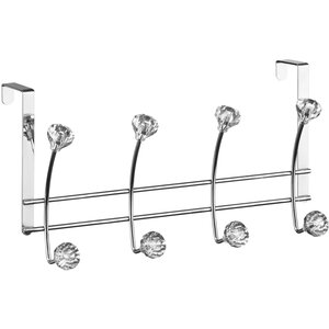 Jaxen Chrome Over Door Hanger with Eight Diamante Hooks