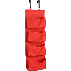 Verti Over Door Red 4 Tier Hanging Organiser