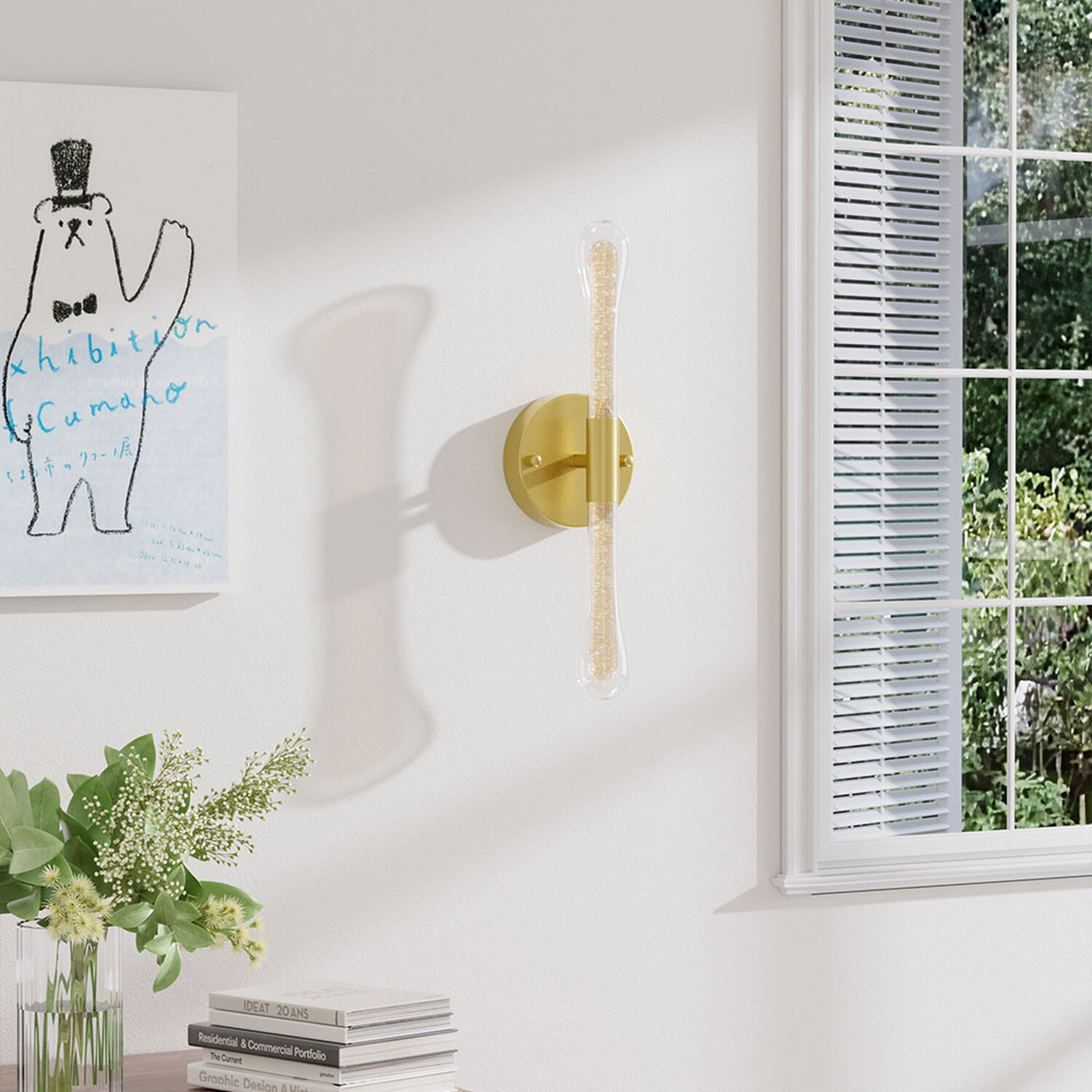 Modern LED Crystal Wall Sconce Light - Gold