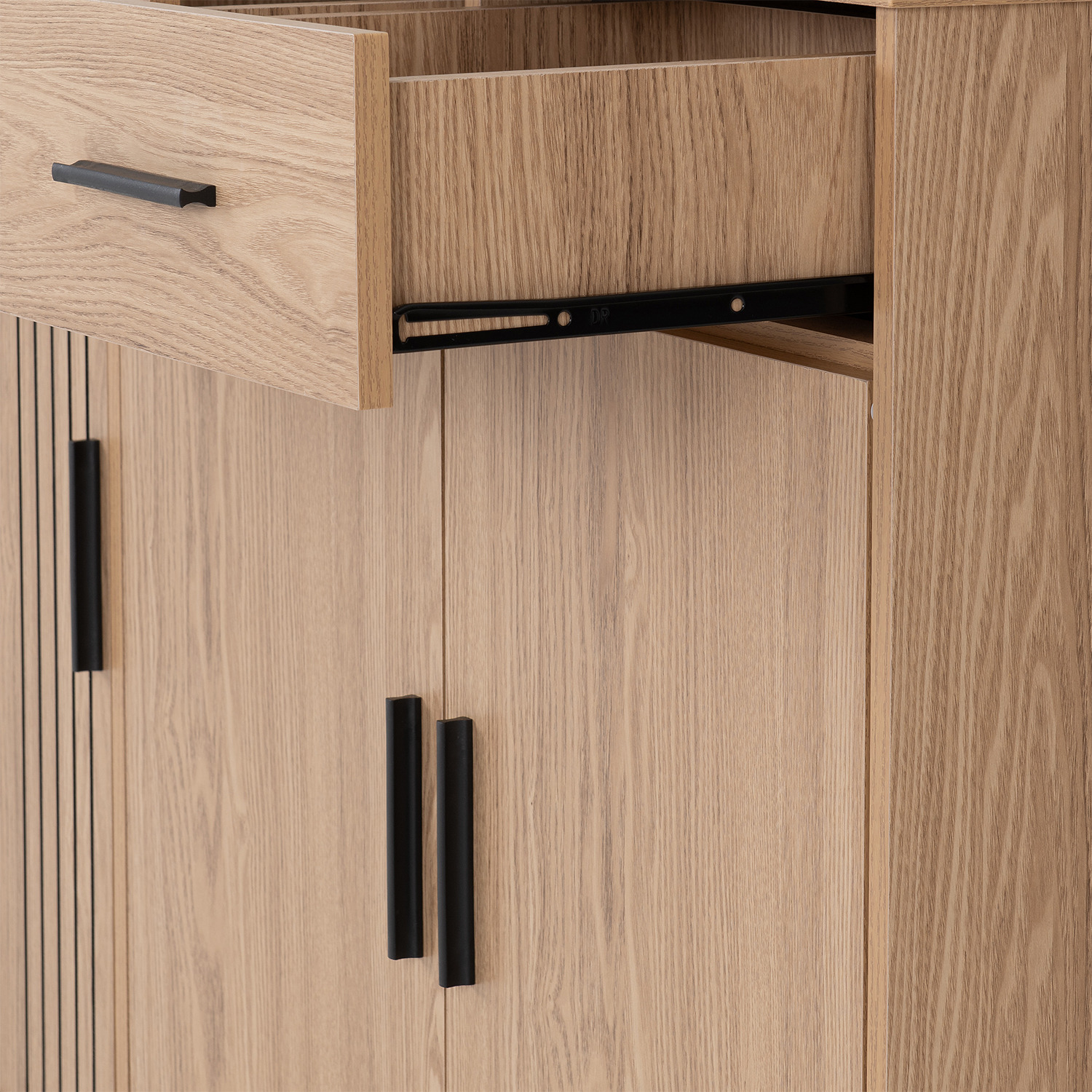 Tessa 3 Door 2 Drawer Sideboard - Natural Oak