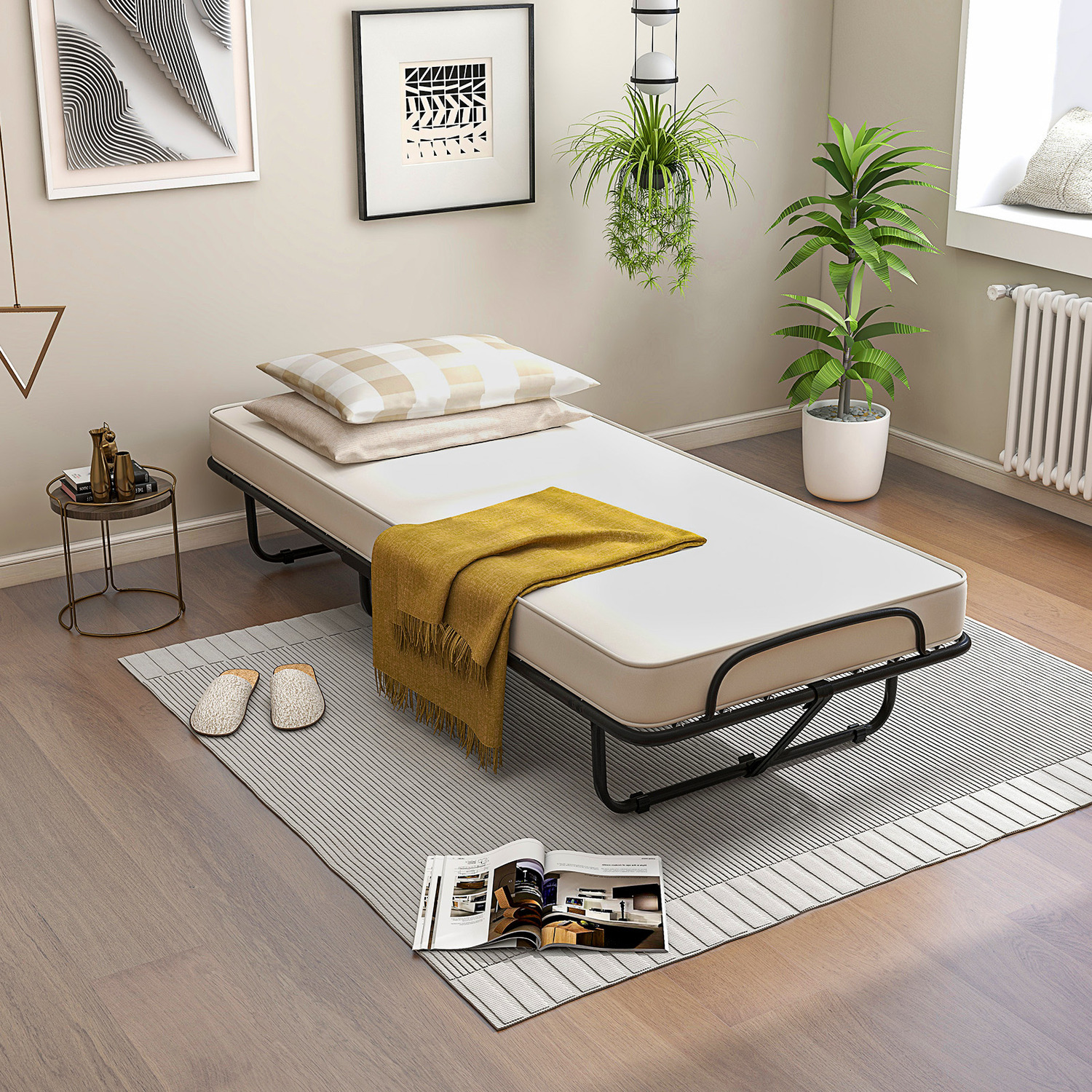 Folding Guest Bed - White